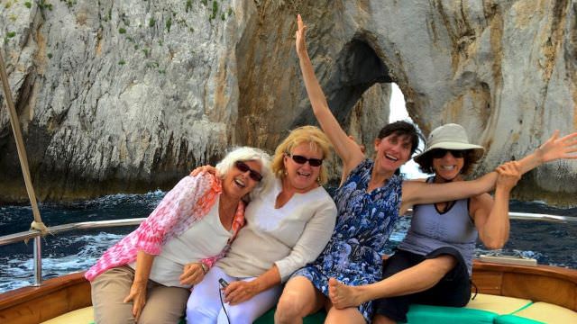 Making lifelong memories on the private boats on the Amalfi Coast with friends and wine!
